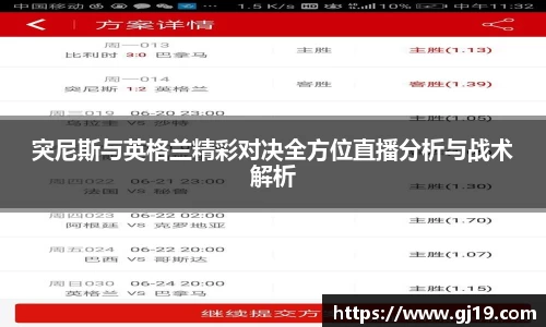 突尼斯与英格兰精彩对决全方位直播分析与战术解析